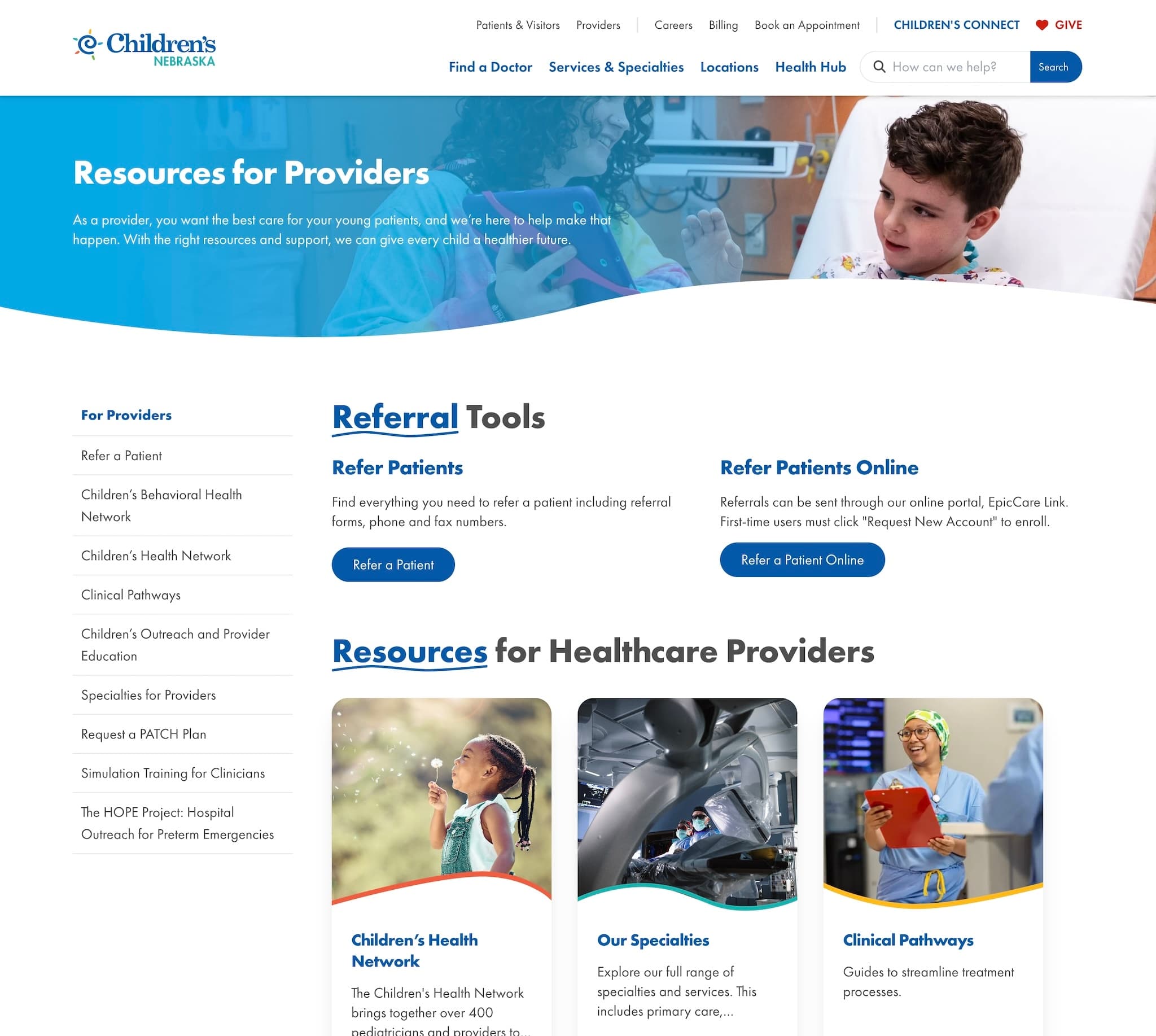 Children's Nebraska Provider Resources
