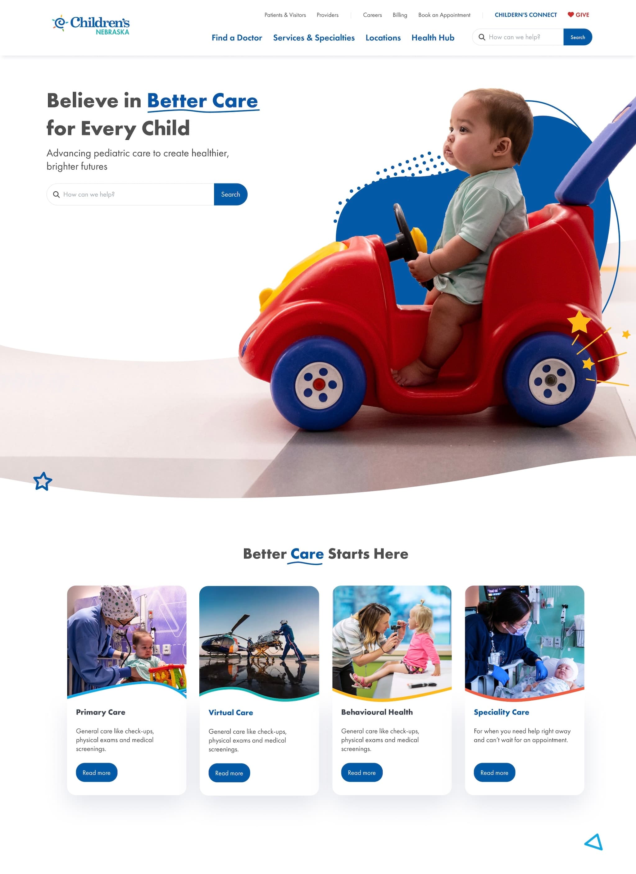 Children's Nebraska Home page