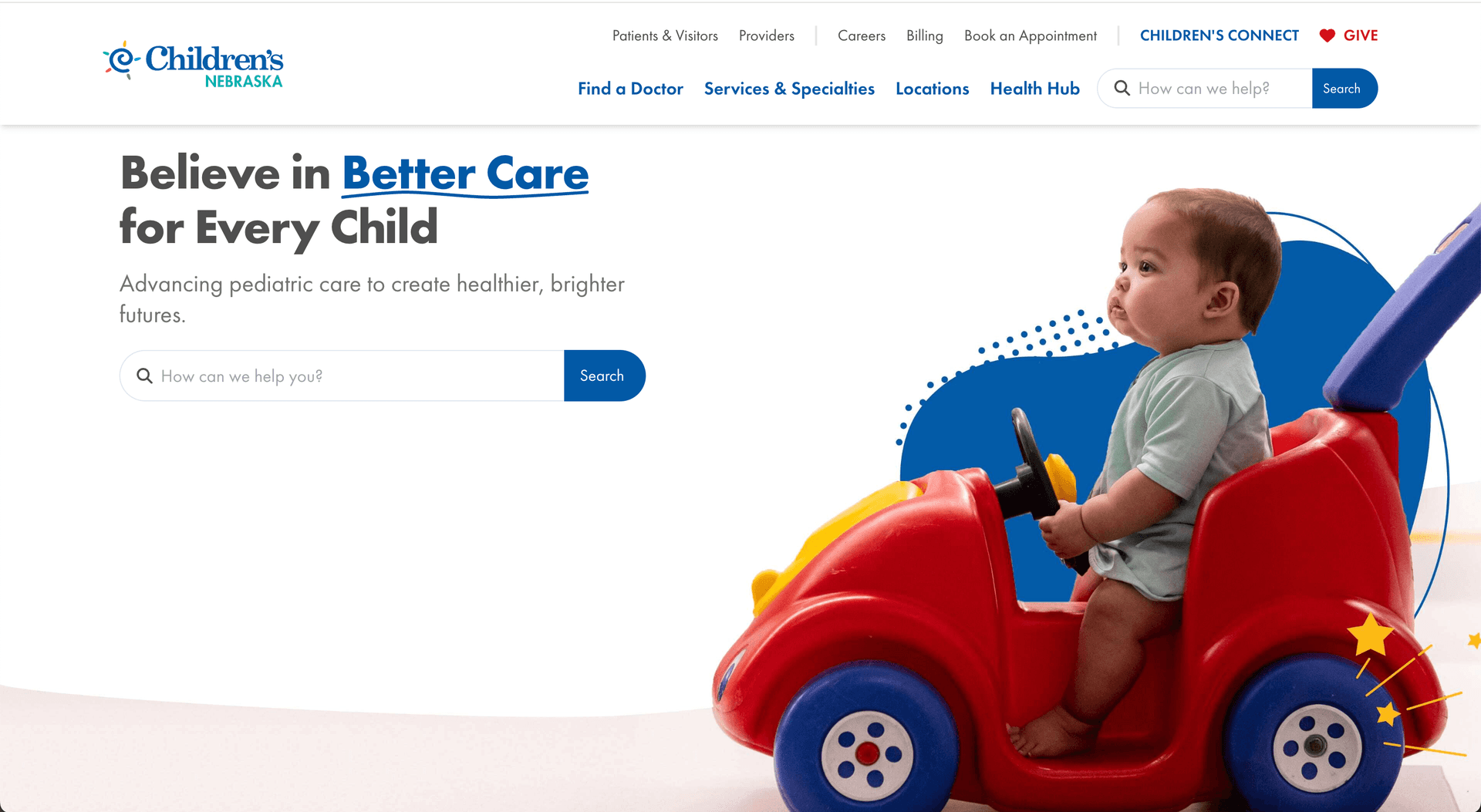 Children's Nebraska Home Hero