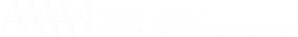 American Academy of Allergy, Asthma and Immunology Logo In White
