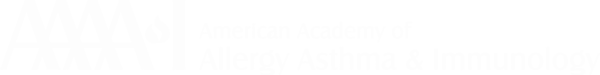 American Academy of Allergy, Asthma and Immunology Logo In White