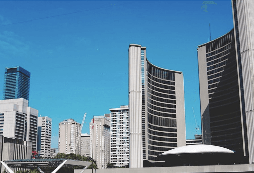 The Toronto skyline.