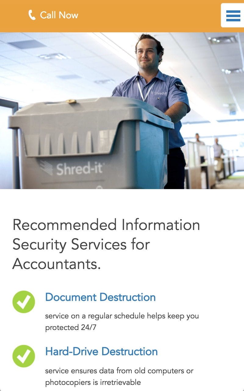 Shred-It Mobile Document Destruction Page